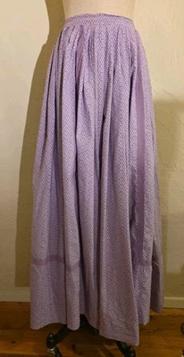 Falda de pradera vintage antigua de algodón pesado estampado de cachemira victoriana EVC cintura 32 Foto 1 de 4