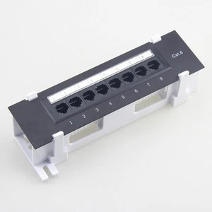 8 Port Shielded Patch Panel for Cat. 6 Installation Cable Cable Management for - Afbeelding 1 van 7