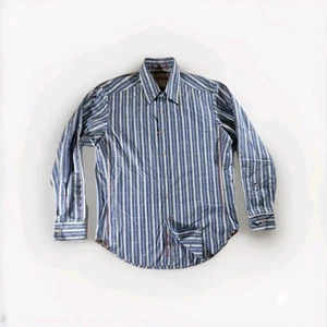 Robert Graham Freshly Laundered Long Sleeve Blue Striped Shirt Size Medium - Picture 1 of 13