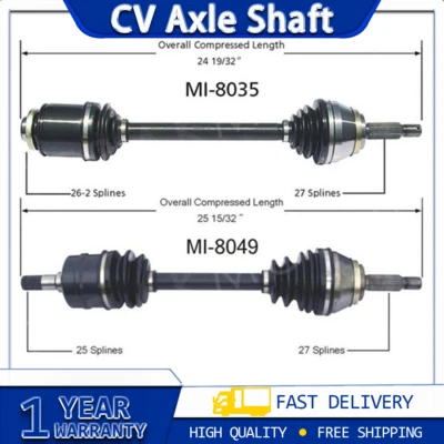 Para 1991-1992 Dodge Stealth CV eixo eixo junta CV dianteiro esquerdo direito TrakMotive - Imagem 1 de 4