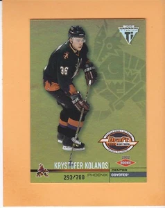 KRYSTOFER KOLANOS 2001-02 TITANIUM DRAFT DAY ROOKIE SP 780 PHOENIX COYOTES #131 - Picture 1 of 2