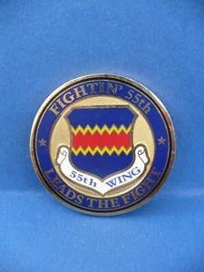 55 th Wing Leads the Fight Challenge Coin USA - Bild 1 von 3