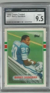 1989 Topps Traded Barry Sanders #83T Rookie RC CGC 9.5 Mint+ - Picture 1 of 2