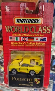 Matchbox World Class Porsche 935 Yellow Collectors' Limited Edition "MOC" - Picture 1 of 3
