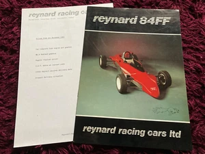 Reynard 84FF & 84SF Racing Car Brochure & Price List  1984 - ENGLISH UK - RARE!! - Picture 1 of 2