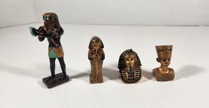 Lot Of 4 Mini Resin Egyptian Figure Collection - Picture 1 of 13