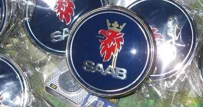 New for 99-11 Saab 9-5 9-3 9-4X 9-7X OE Hood Emblem 12844161 68mm / 2.67" 3-Pin - Image 1 of 3