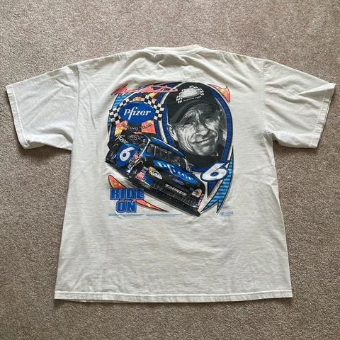 Vintage Nascar Mark Martin T-Shirt XL 90s Roush Racing Graphic Tee Cover