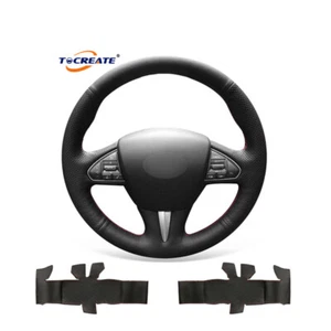DIY Black PU Leather Steering Wheel Cover for Infiniti Q50 QX50 2015-2017 #Q019 - Bild 1 von 10