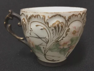 Florence France Hand Painted Floral China Demitasse Cup Vintage - Picture 1 of 4
