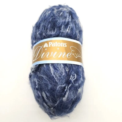 Patons Divine Yarn Denim Storm 5 bulky 142 yds 3.5 oz acrylic wool mohair poly - Image 1 of 4