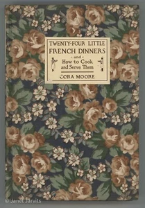 French Cookbook Vintage Binding 24 LITTLE FRENCH DINNERS Cora Moore - Foto 1 di 7