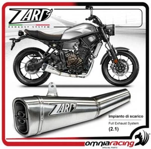 Zard Full Exhaust System 2.1 Racing Stainless Steel Low Mount for Yamaha XSR 700 - Picture 1 of 5