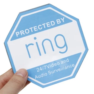 4"x4" Ring Doorbell Sticker Video Security Camera Yard Sign Sticker Door Outdoor - Picture 1 of 4