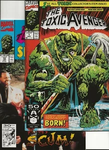 The Toxic Avenger #1,10 first app. and origin (Marvel 1991)  Movie coming VF+/NM - Picture 1 of 5