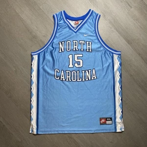 North Carolina UNC Vintage 90's Nike #15 Basketball Jersey Mens XXL Vince Carter - Picture 1 of 9