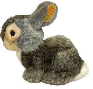 Steiff Dossy Sitting Rabbit Friends Plush Brindle Speckled Fur 2007 Retired - Picture 1 of 12
