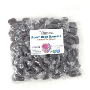 Barriles de caramelo antiguos Yankee Traders, cerveza de raíz, 2 libras - Imagen 1 de 6