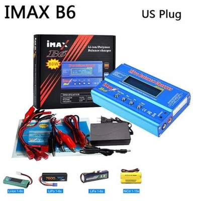 B6 LiPo Smart Battery Balance Charger Discharger iMAX 80W For RC NiMH LiFe NiCd - Image 1 of 4