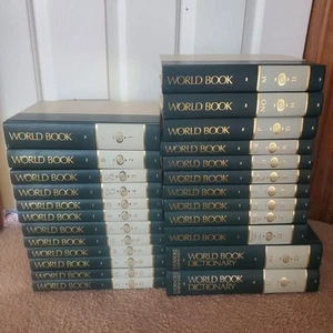 1988 The World Book Encyclopedia 22 Vol. COMPLETE Set w/ 2 Dictionary Volumes - Picture 1 of 5