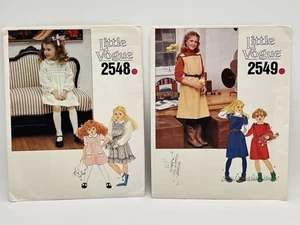 Lot 2 Vintage Little Vogue Pattern 2548 Child’s Sz 6 Dress 2549 Girls Sz 7 UNCUT - Picture 1 of 7