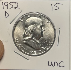 1952-D Franklin Half Dollar Coin  - Picture 1 of 2
