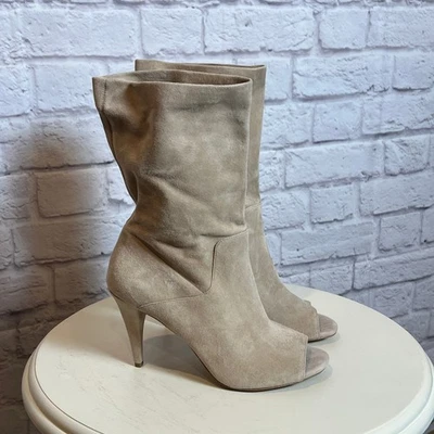 Botines MICHAEL Michael Kors de gamuza punta abierta para mujer talla 8M Foto 1 de 4