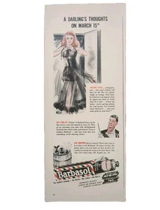 1942 Vintage Barbasol shave print ad.  Unique art, Pretty Girl - Picture 1 of 1