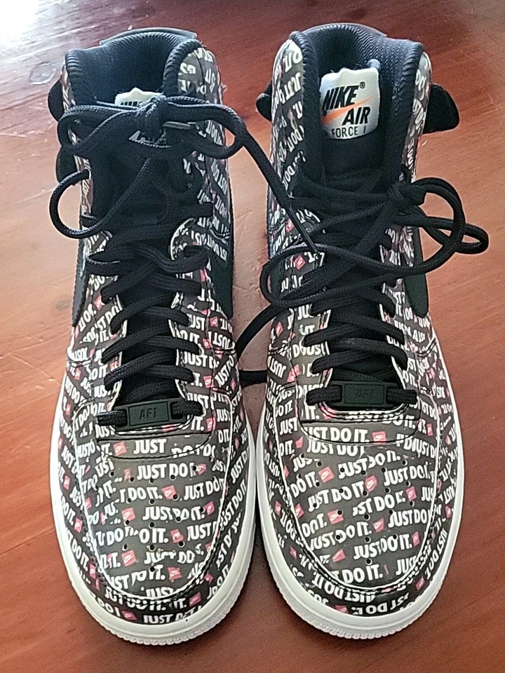 Mujer Nike Air Force 1 Alto Just Do It Muestra Talla 7 ¡¡¡Raro!!! Vnds Foto 1 de 4