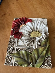 Poppy Plaque Red And White 6"x8" - Picture 1 of 6