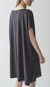 COS Cotton Pure Silk Oversized Tunic Dress Grey XSUk 6 8 10 12 Rrp £89 Rare - Picture 1 of 8