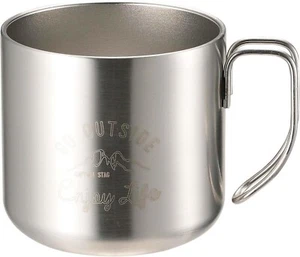 Captain Stag Mug Cup Double Stainless Steel 350ml silver - Picture 1 of 3