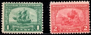 United States Scott 548 & 549  Pilgrim Tercentenary MNH - Picture 1 of 2