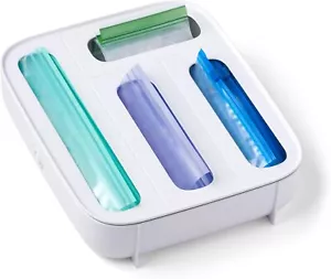 Storabag Drawer Food Bags Dispenser, 4-Slot, Plastic Sandwich Bag Organizer... - Picture 1 of 7