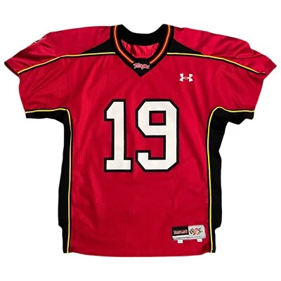 Camiseta deportiva vintage 2004 Maryland Terrapins #19 roja Under Armour talla grande Foto 1 de 4