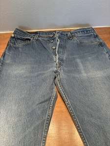 Vintage Levi's 501xx 0000 Mens Blue Denim Jeans 35x38 Made In USA Button Fly - Picture 1 of 6