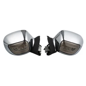 Chrome Rearview Mirrors LED Turn Signals Fit For Honda Goldwing GL1800 2001-2017 - Picture 1 of 8