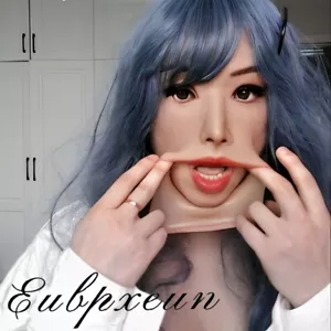 Realistic Silicone Female Face Mask Crossdresser Head Mask For women For Cosplay - Picture 1 of 28