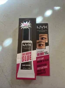 NYX PROFESSIONAL MAKEUP The Brow Glue Extreme Hold Dark Brown 0.17 Oz - Picture 1 of 2