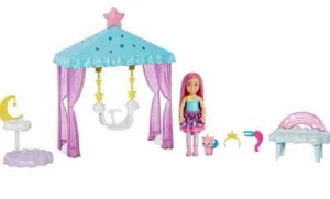 Barbie Dreamtopia Chelsea Small Doll and Accessories, Playset with Gazebo Swing - Picture 1 of 6