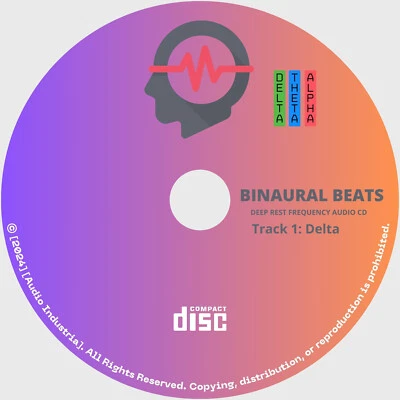 Binaural Beat CD  for Deep Rest Audio – 1 Track (Delta Wave) | 60 Min Deep Sleep - Image 1 of 2