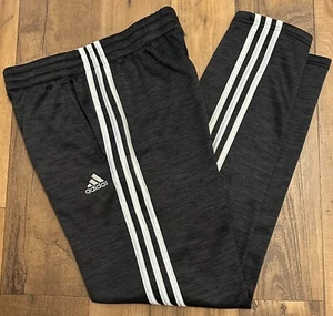 Adidas Athletic Track Pants Youth Kids Large 14/16 26x29 Dark Gray Preowned - Picture 1 of 3