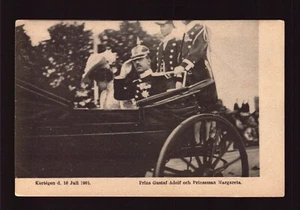 POSTKARTE: SCHWEDEN - PRINZ GUSTAF ADOLF & PRINZESSIN MARGARETE JULI 1905 - Bild 1 von 2