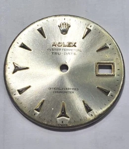 Rolex Oyster Perpetual Tru-Date Ref. usado Pieza de esfera plateada 6534 OCC - Imagen 1 de 4