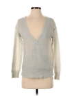 Cupcakes & Cashmere Women Silver Pullover Sweater S