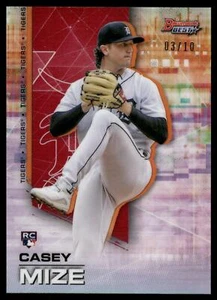 2021 Bowman's Best Casey Mize RC Red Refractor 3/10 #97 Detroit Tigers - Picture 1 of 2