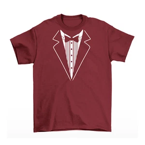 Camiseta Esmoquin Inteligente Elegante Vestido Cena Disfraz Hombres Mujeres Divertido Regalo de Navidad - Imagen 1 de 6