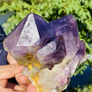 Racimo de cuarzo cristal amatista natural de 2,36 lb muestra de curación mineral de Reiki - Imagen 1 de 12