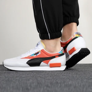 NEW Puma Future Rider INTL Game Women's White / Tigerlilly Sneakers SZ 5.5-6.5 - Imagen 1 de 5
