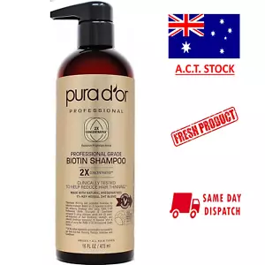 Pura D'or Professional Grade Anti-Hair Thinning Shampoo 473ml Biotin Argan Oil - Picture 1 of 6